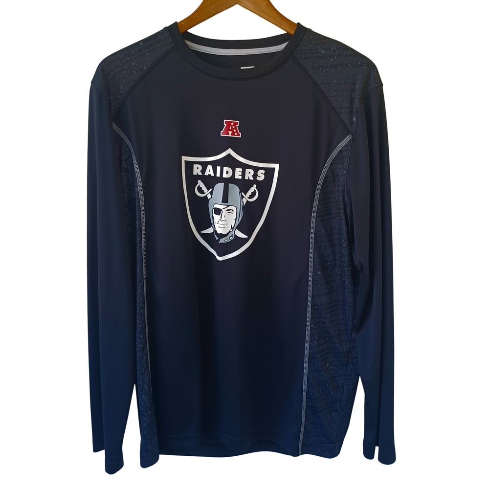 NFL Team Apparel Las Vegas Raiders TX3 Cool Long Sleeve Performance Shirt Mens L
